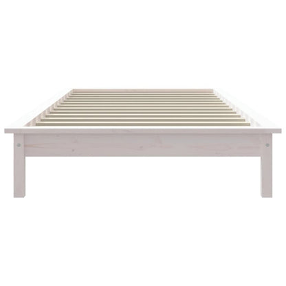 Giroletto Bianco 90x190 cm Single in Legno Massello di Pino - homemem39
