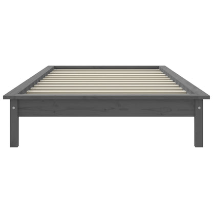 Giroletto Grigio 90x190 cm Single in Legno Massello di Pino - homemem39