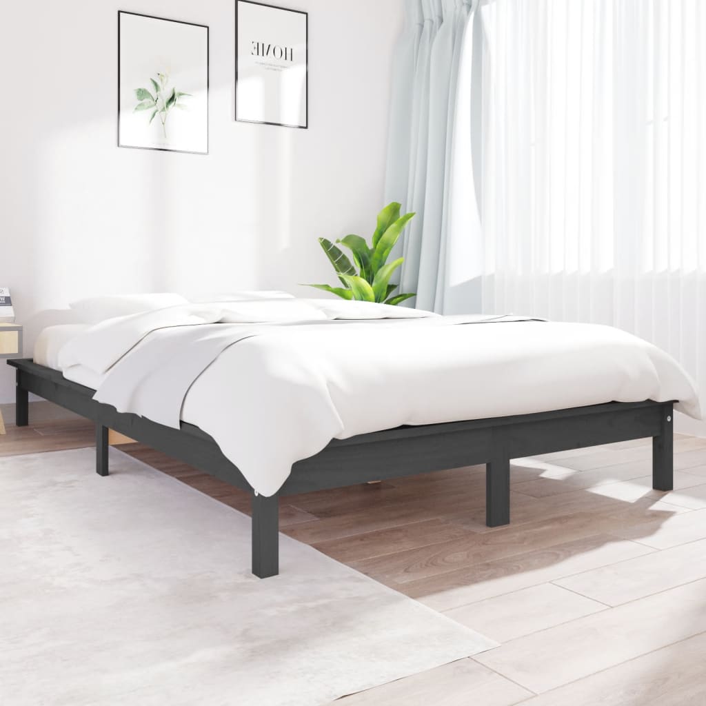 Giroletto Grigio 120x190 cm Small Double Legno Massello di Pino - homemem39