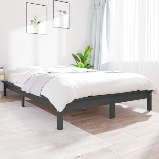 Giroletto Grigio 120x190 cm Small Double Legno Massello di Pino - homemem39