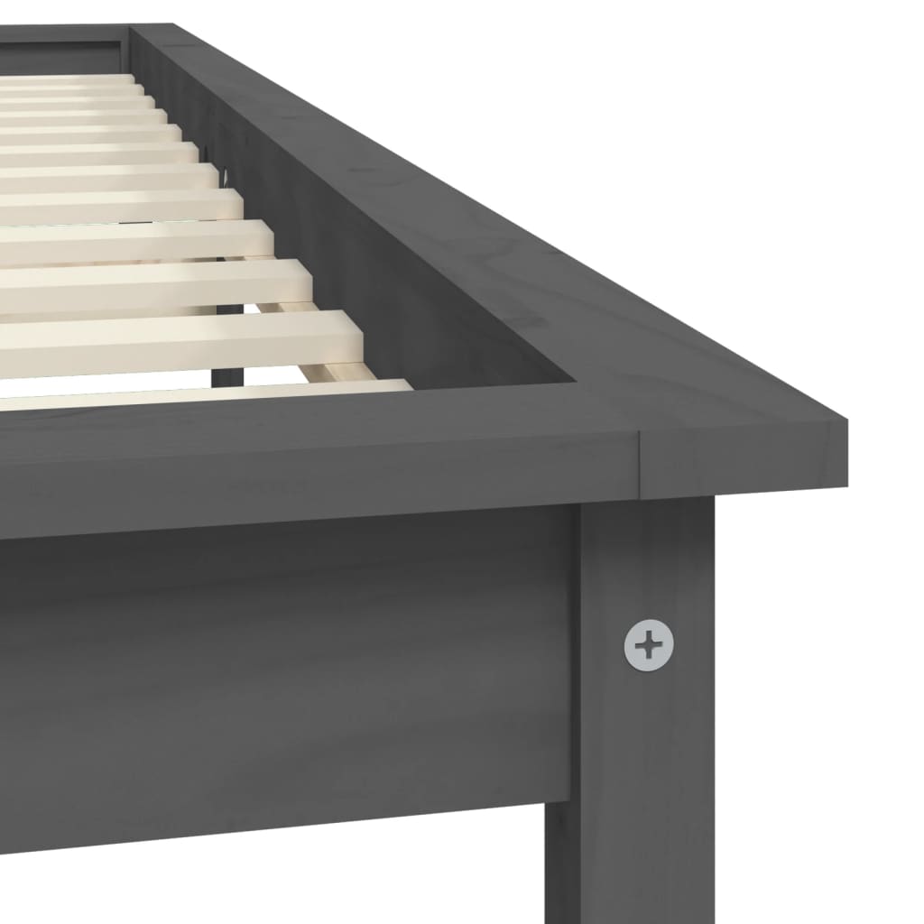 Giroletto Grigio 140x190 cm in Legno Massello di Pino | homemem39