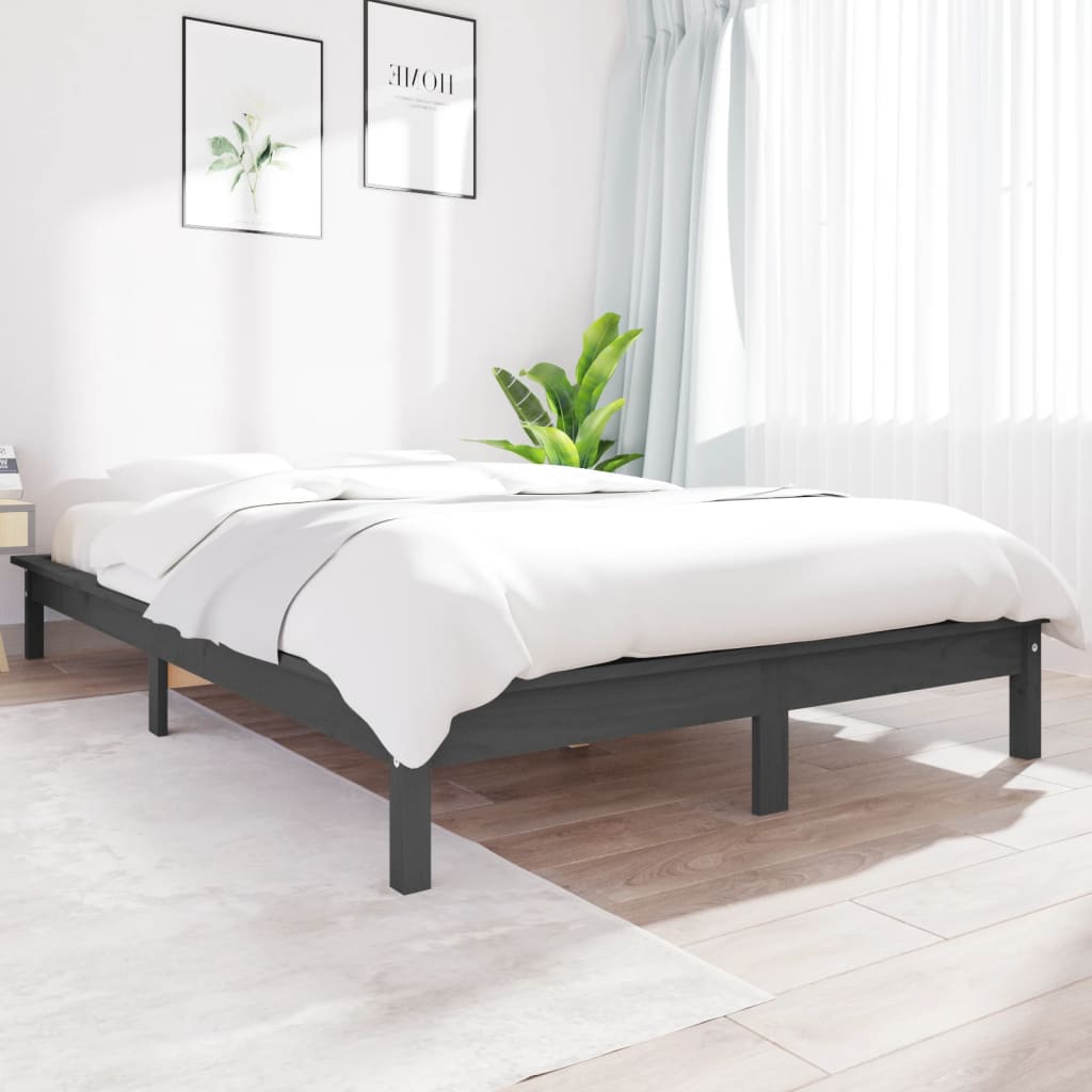 Giroletto Grigio 140x190 cm in Legno Massello di Pino | homemem39