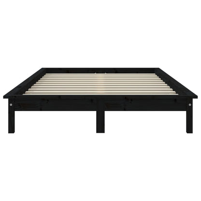 Giroletto Nero 140x190 cm in Legno Massello di Pino - homemem39