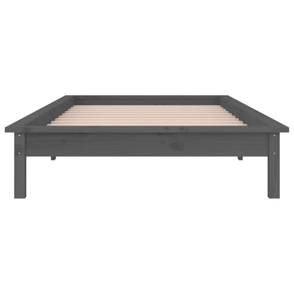 Giroletto con LED Grigio 100x200 cm in Legno Massello - homemem39