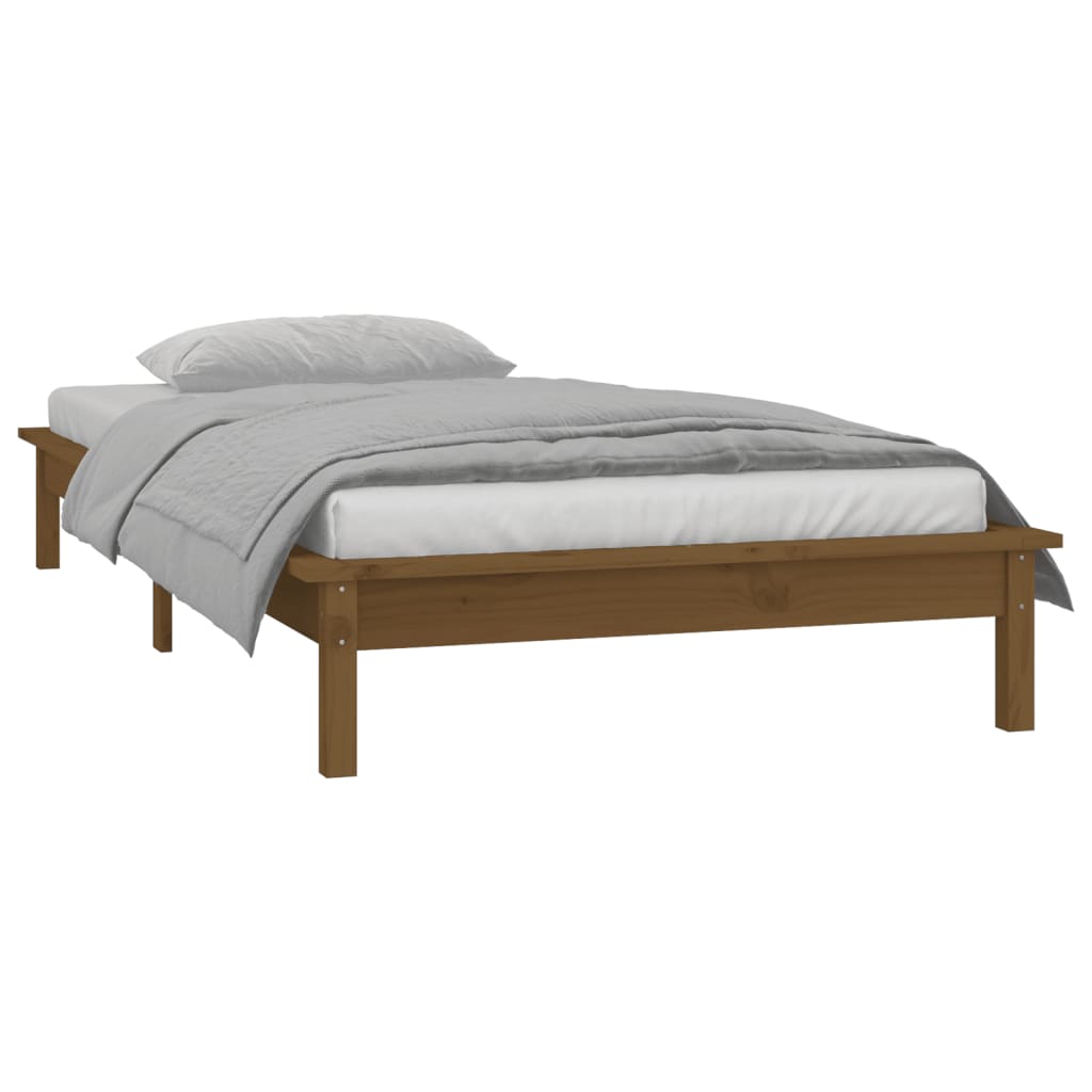 Giroletto con LED senza Materasso Ambra 100x200 Legno Massello - homemem39