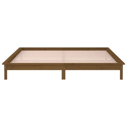 Giroletto con LED senza Materasso Ambra 160x200 Legno Massello - homemem39