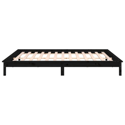 Giroletto con LED Nero 200x200 cm in Legno Massello - homemem39