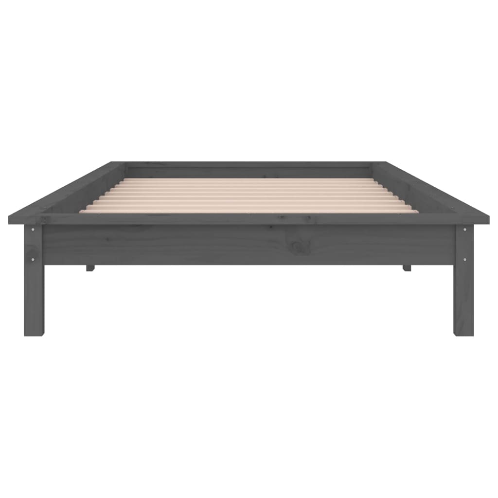 Giroletto LED Grigio 75x190 cm Small Single Legno Massello - homemem39