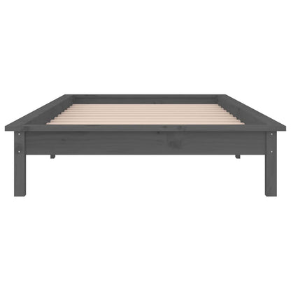 Giroletto LED Grigio 75x190 cm Small Single Legno Massello - homemem39