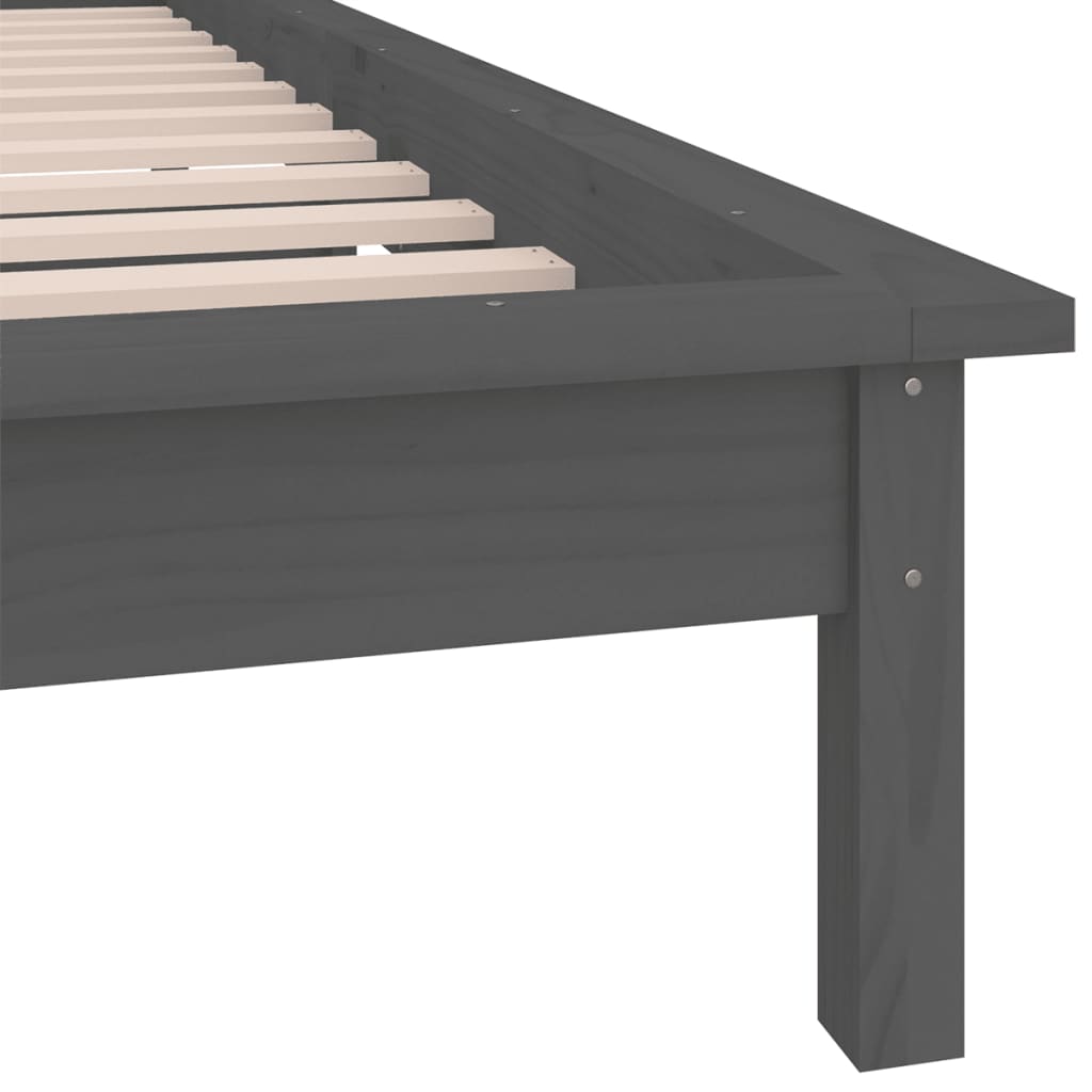 Giroletto LED Grigio 75x190 cm Small Single Legno Massello - homemem39
