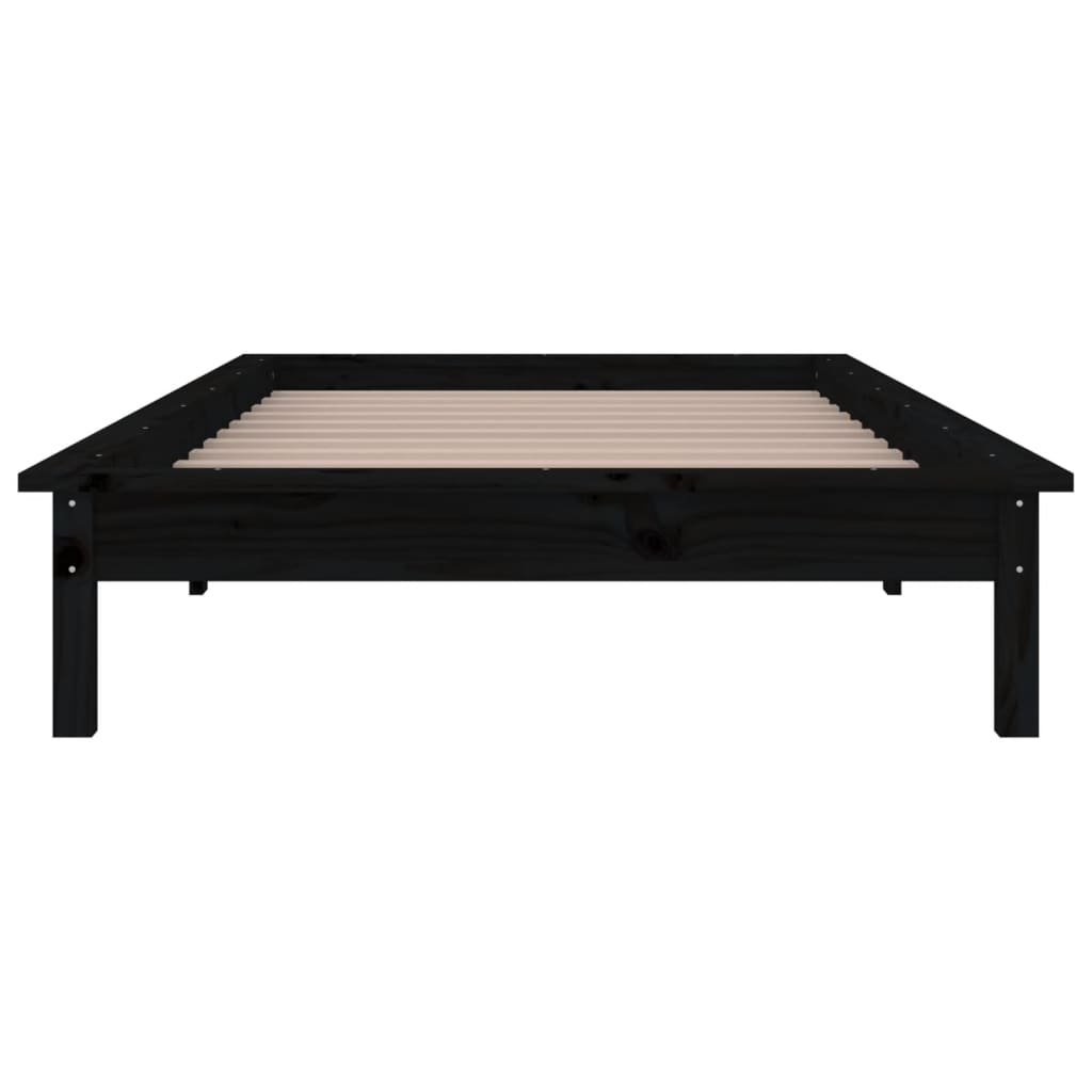 Giroletto LED Nero 75x190cm Small Single in Legno Massello - homemem39
