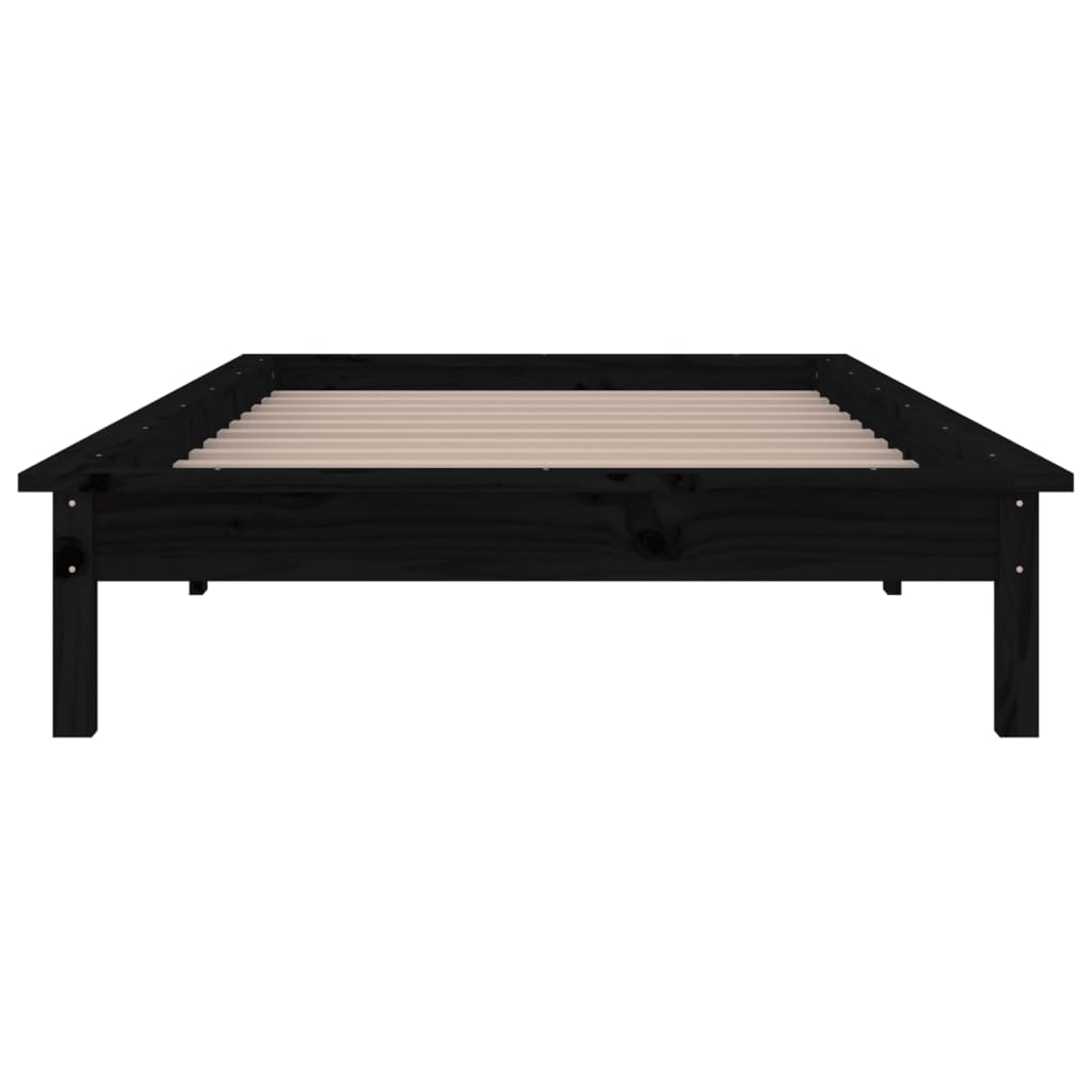 Giroletto con LED Nero 90x190 cm Single in Legno Massello - homemem39