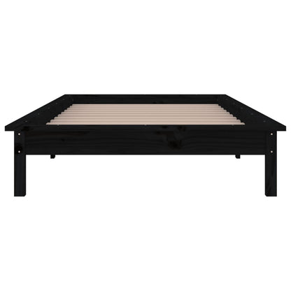 Giroletto con LED Nero 90x190 cm Single in Legno Massello - homemem39
