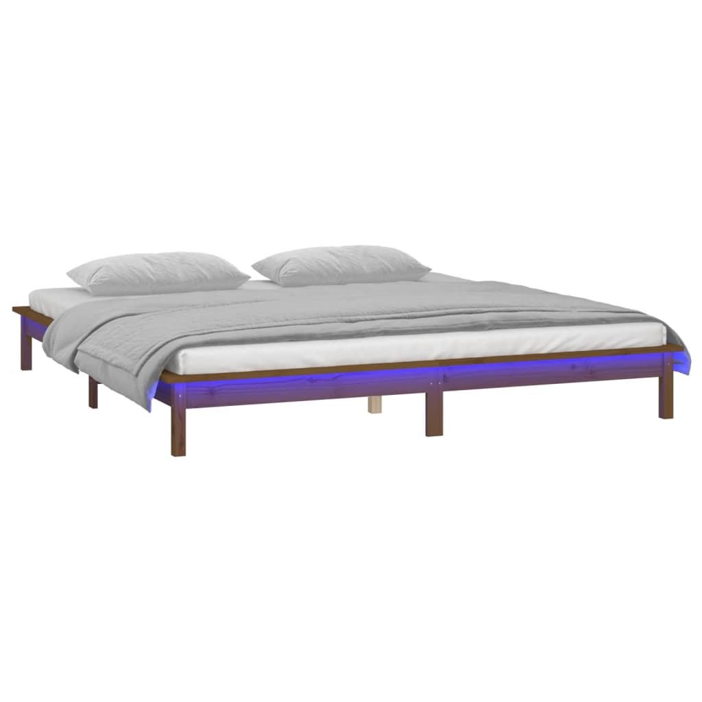 Giroletto LED Ambra 120x190 cm Small Double Legno Massello - homemem39
