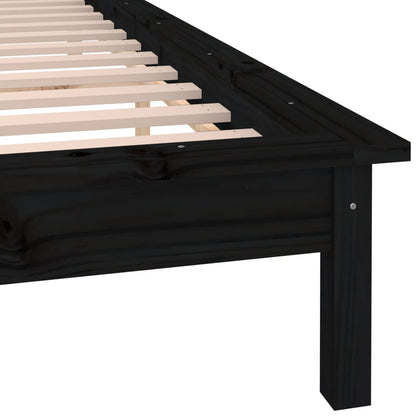 Giroletto LED Nero 120x190cm Small Double in Legno Massello - homemem39