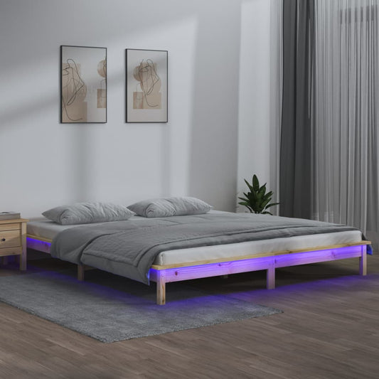 Giroletto con LED 135x190 cm Double in Legno Massello - homemem39