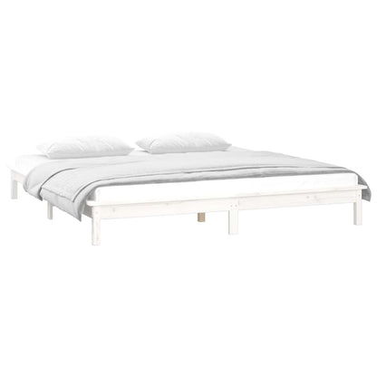 Giroletto LED Bianco 135x190 cm Double in Legno Massello - homemem39