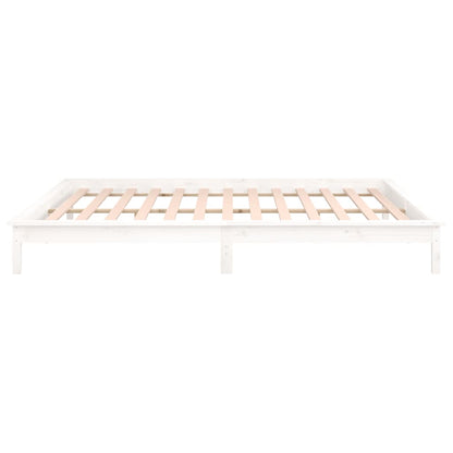 Giroletto LED Bianco 135x190 cm Double in Legno Massello - homemem39