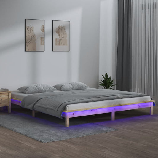Giroletto con LED 140x190 cm in Legno Massello | homemem39
