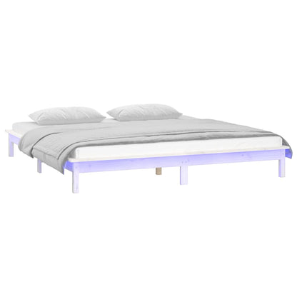 Giroletto LED Bianco 140x190 cm in Legno Massello | homemem39