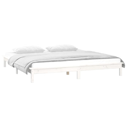 Giroletto LED Bianco 140x190 cm in Legno Massello | homemem39