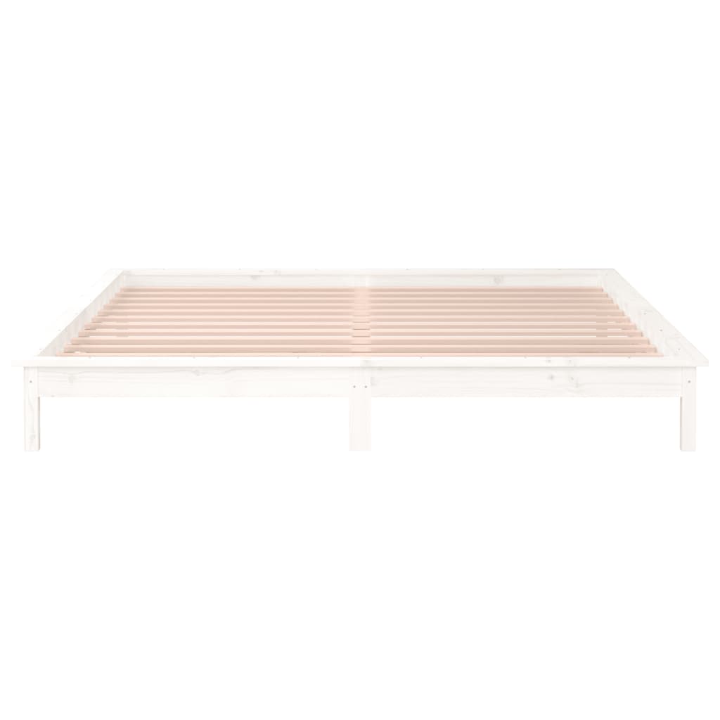 Giroletto LED Bianco 140x190 cm in Legno Massello | homemem39