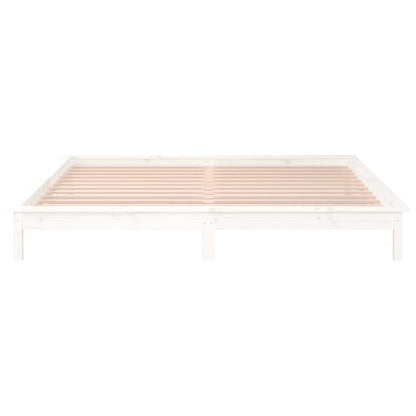 Giroletto LED Bianco 140x190 cm in Legno Massello | homemem39