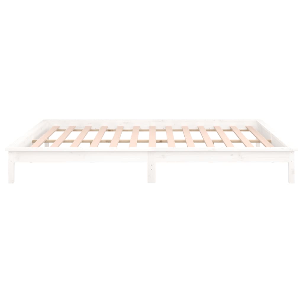 Giroletto LED Bianco 140x190 cm in Legno Massello | homemem39