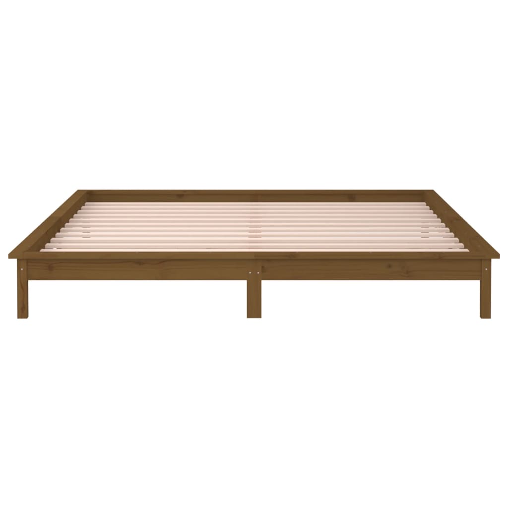 Giroletto con LED senza Materasso Ambra 140x190 Legno Massello - homemem39