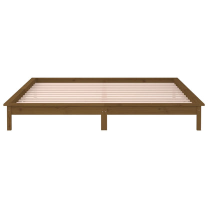 Giroletto con LED senza Materasso Ambra 140x190 Legno Massello - homemem39
