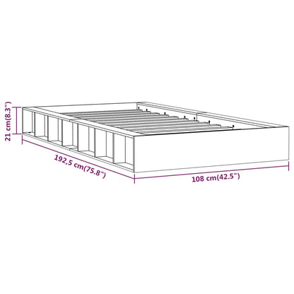 Giroletto Bianco 90x190 cm Single in Legno Massello - homemem39