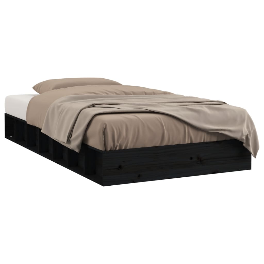Giroletto Nero 135x190 cm Double in legno Massello - homemem39