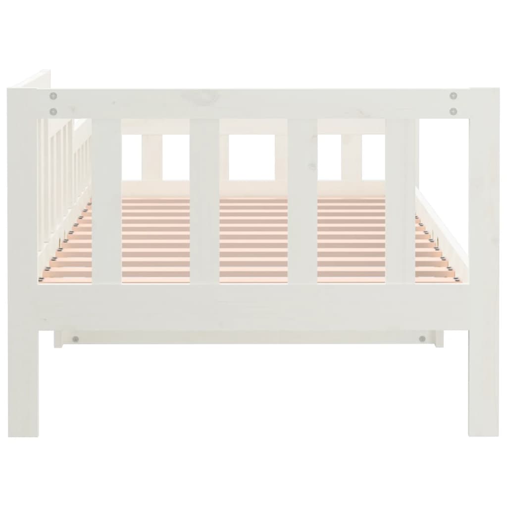 Dormeuse senza Materasso Bianca 80x200 cm Legno Massello Pino | homemem39