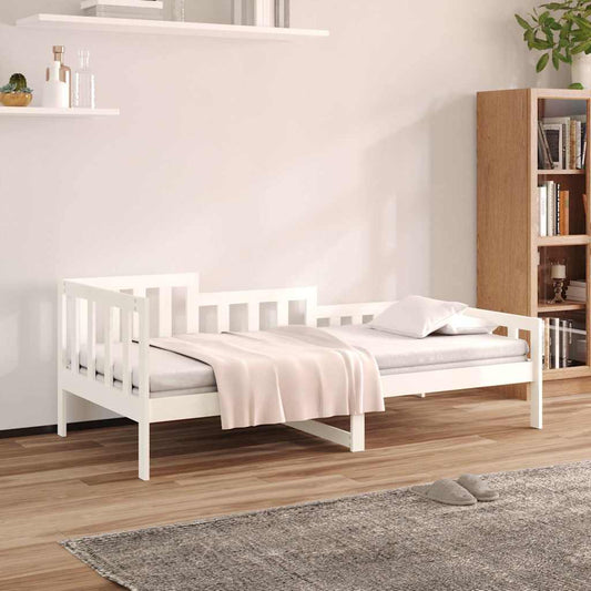 Dormeuse senza Materasso Bianca 80x200 cm Legno Massello Pino
