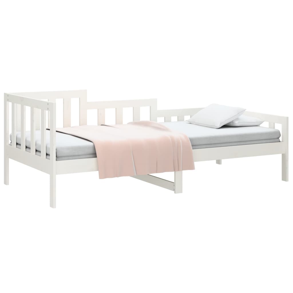 Dormeuse senza Materasso Bianca 90x200 cm Legno Massello Pino | homemem39