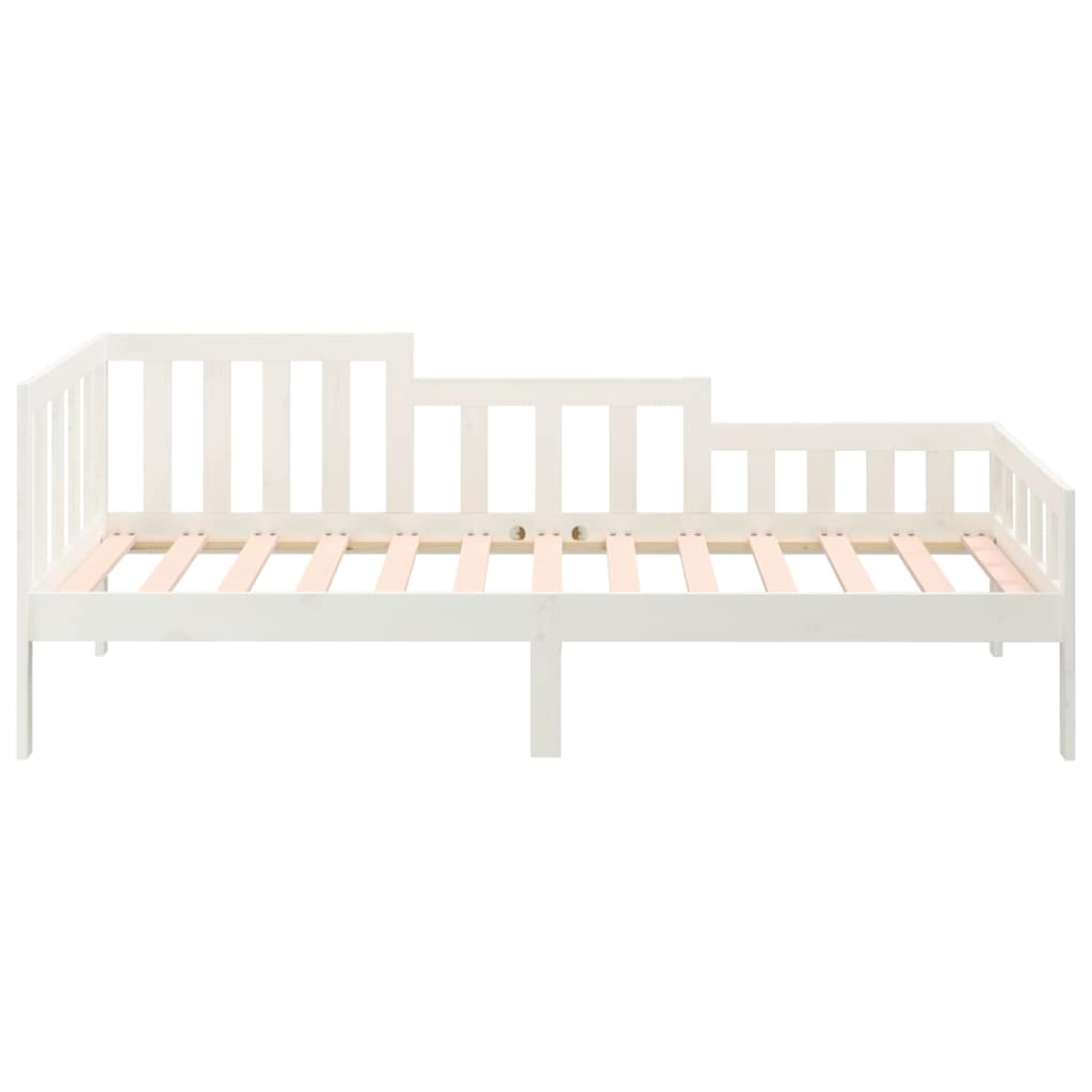 Dormeuse senza Materasso Bianca 90x200 cm Legno Massello Pino