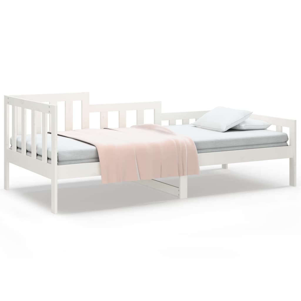 Dormeuse senza Materasso Bianca 90x190 cm Legno Massello Pino - homemem39