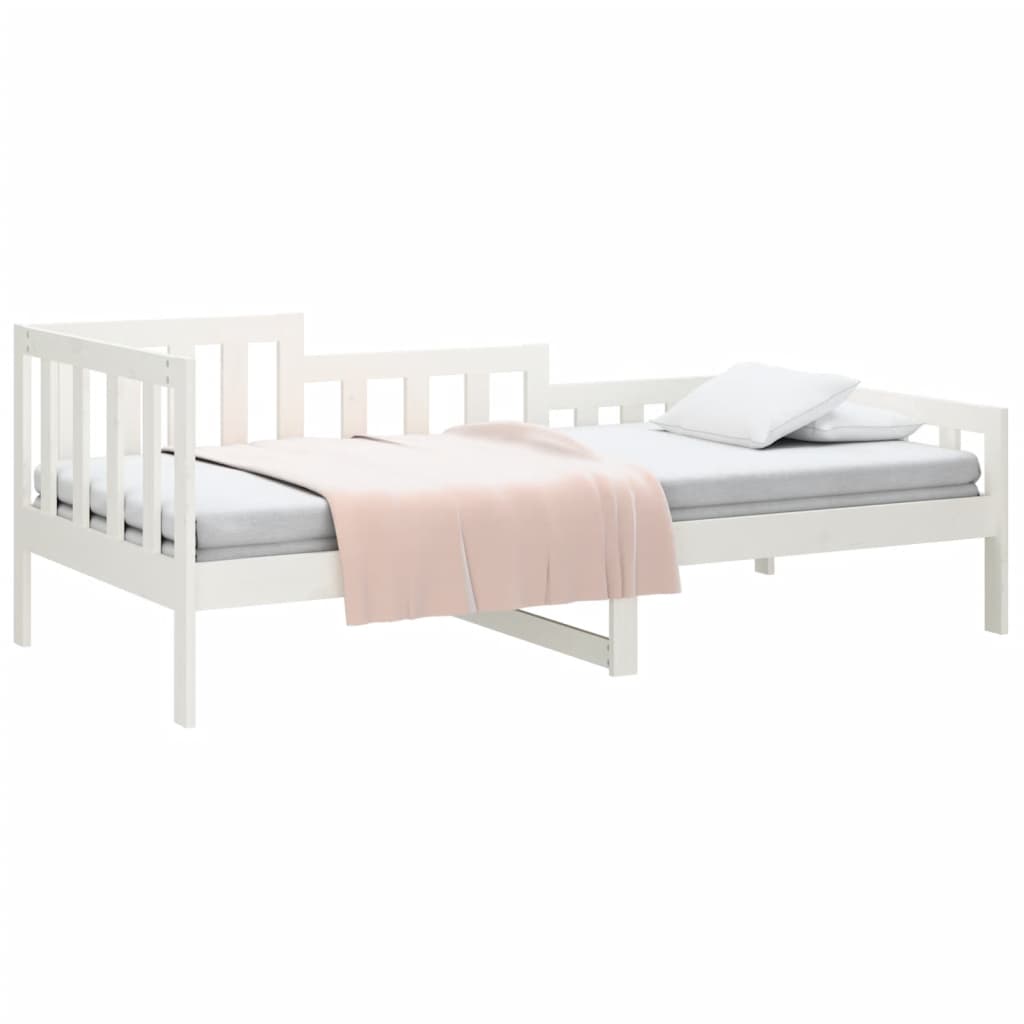 Dormeuse senza Materasso Bianca 90x190 cm Legno Massello Pino - homemem39