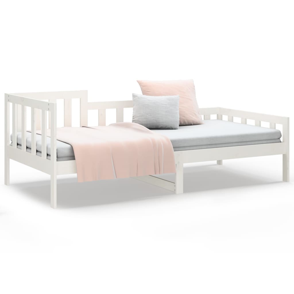 Dormeuse senza Materasso Bianca 90x190 cm Legno Massello Pino - homemem39