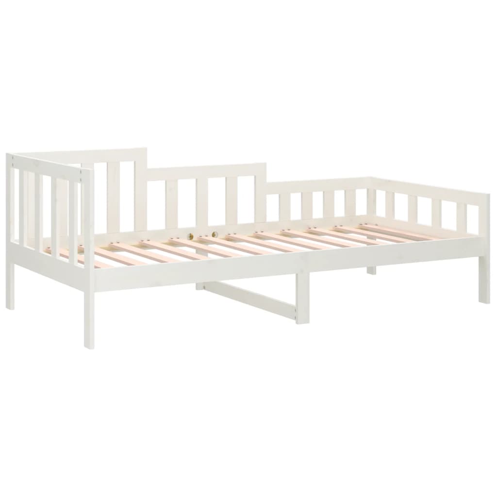 Dormeuse senza Materasso Bianca 90x190 cm Legno Massello Pino - homemem39