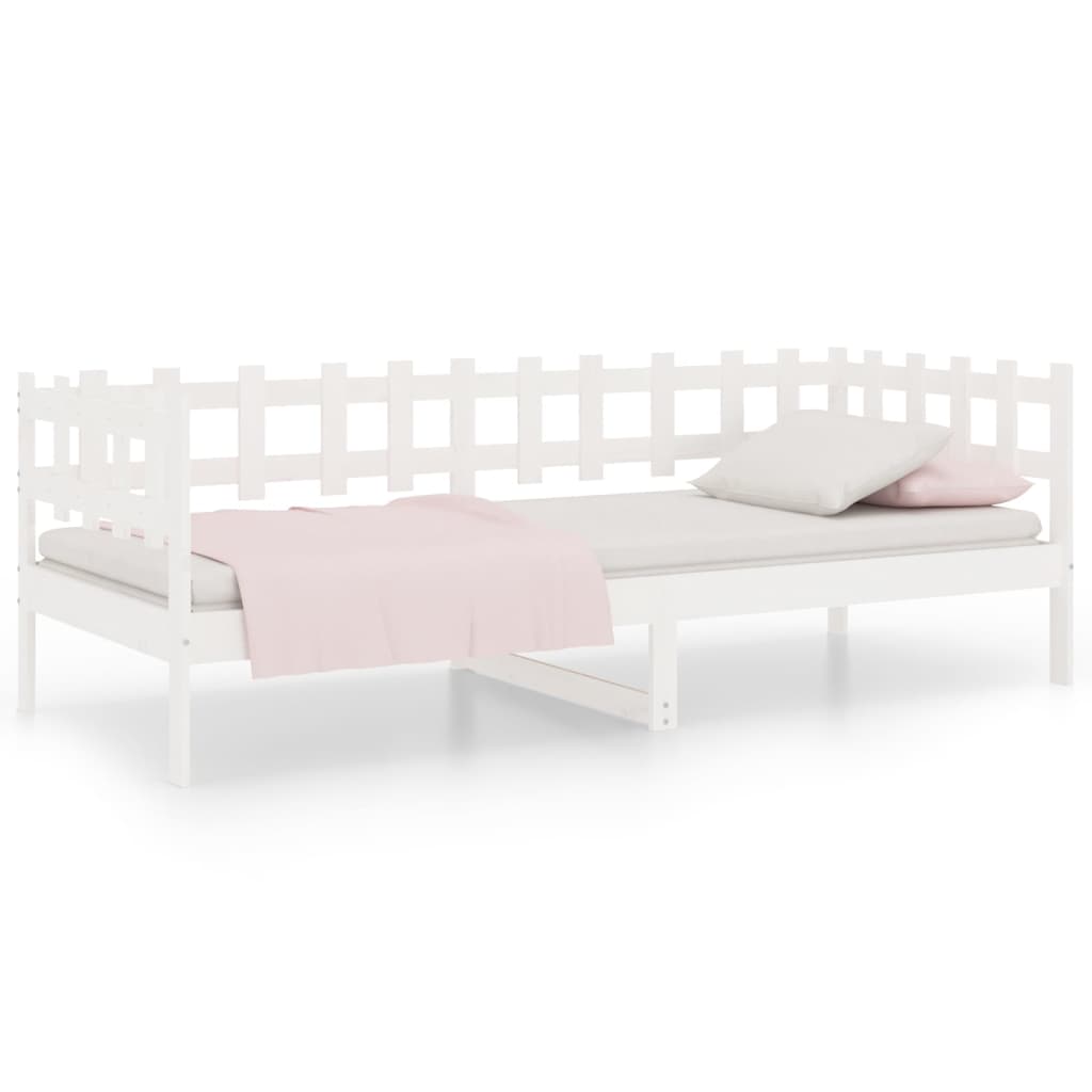 Dormeuse senza Materasso Bianca 80x200 cm Legno Massello Pino | homemem39