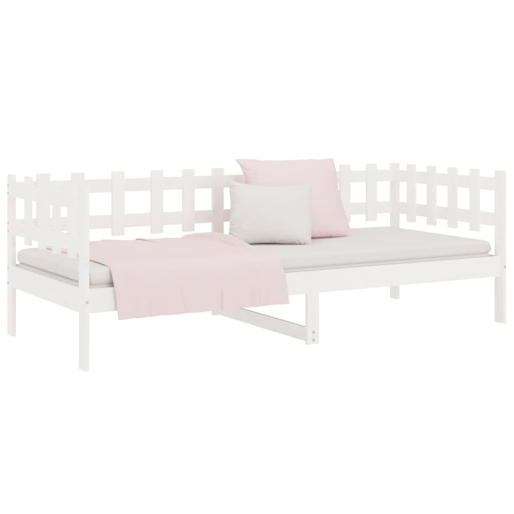 Dormeuse senza Materasso Bianca 80x200 cm Legno Massello Pino | homemem39