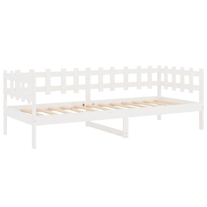 Dormeuse senza Materasso Bianca 80x200 cm Legno Massello Pino