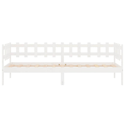 Dormeuse senza Materasso Bianca 80x200 cm Legno Massello Pino