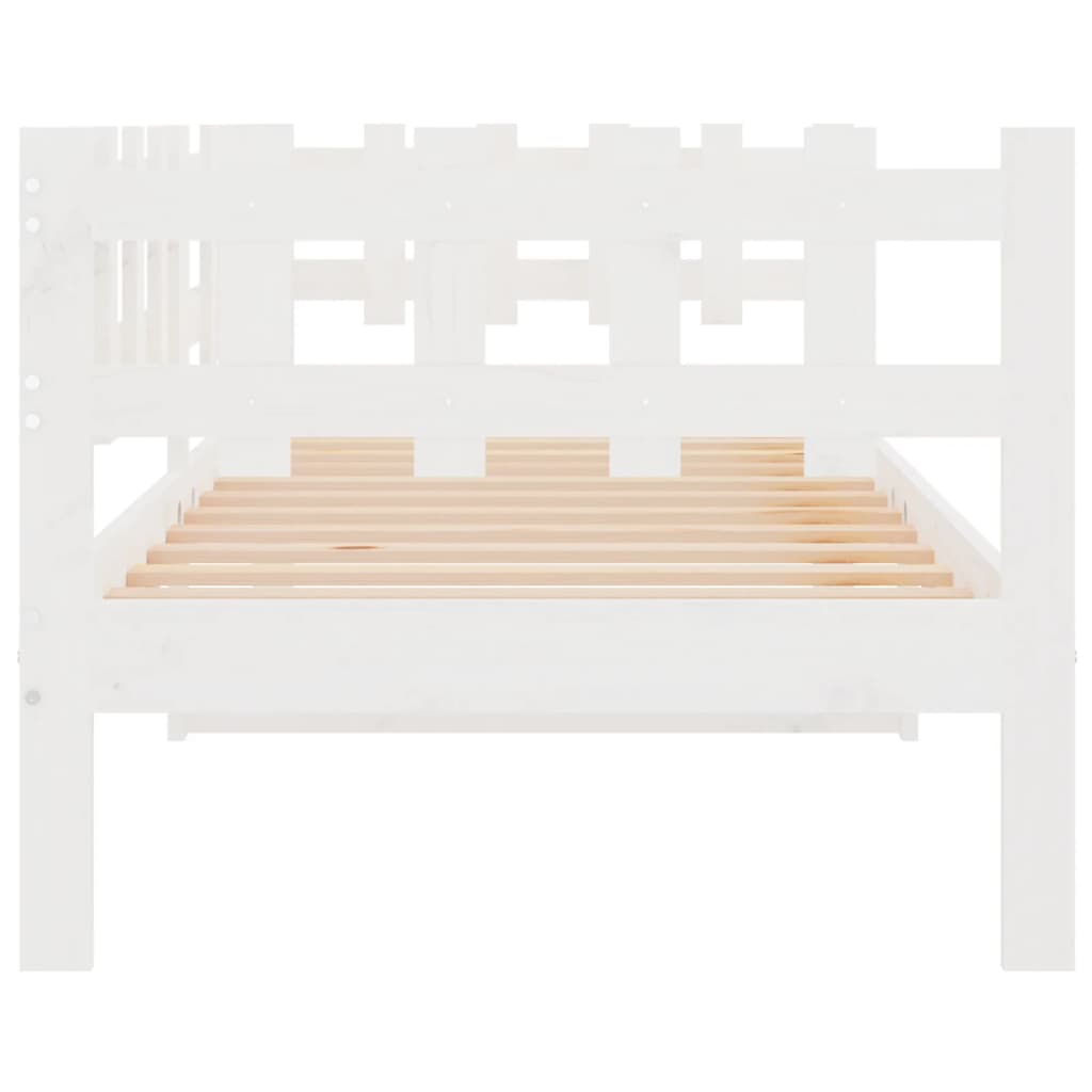 Dormeuse senza Materasso Bianca 80x200 cm Legno Massello Pino | homemem39