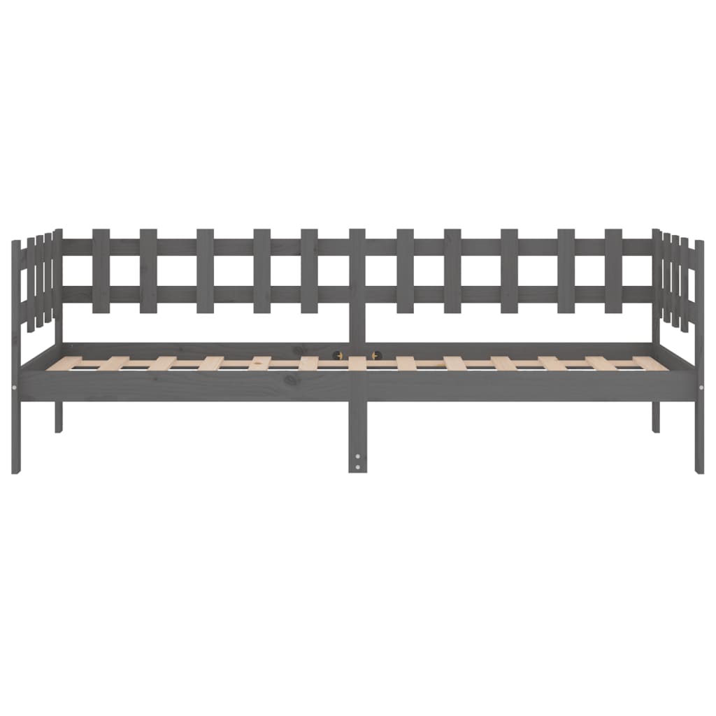 Dormeuse Grigia 80x200 cm in Legno Massello di Pino - homemem39