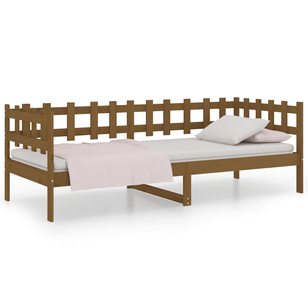 Dormeuse Marrone Ambra 80x200 cm in Legno Massello di Pino - homemem39