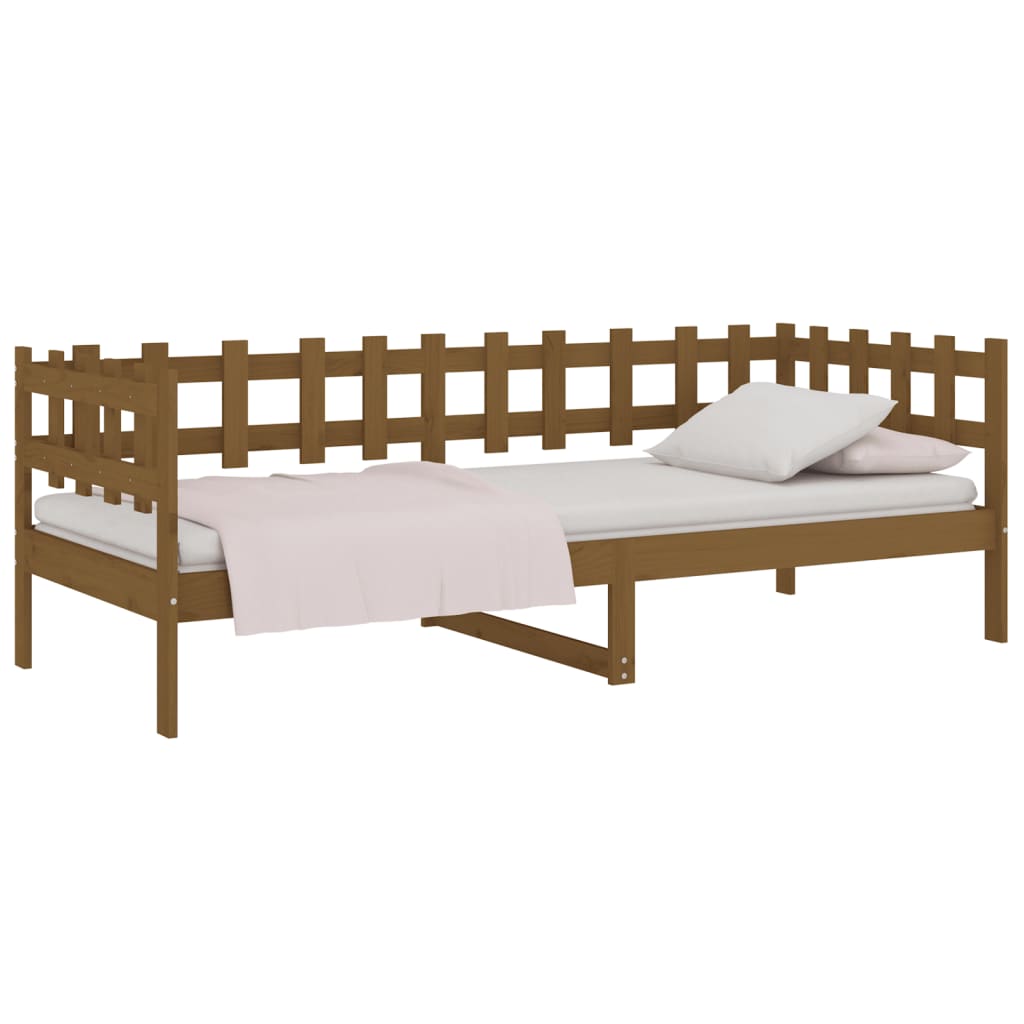 Dormeuse Marrone Ambra 80x200 cm in Legno Massello di Pino - homemem39