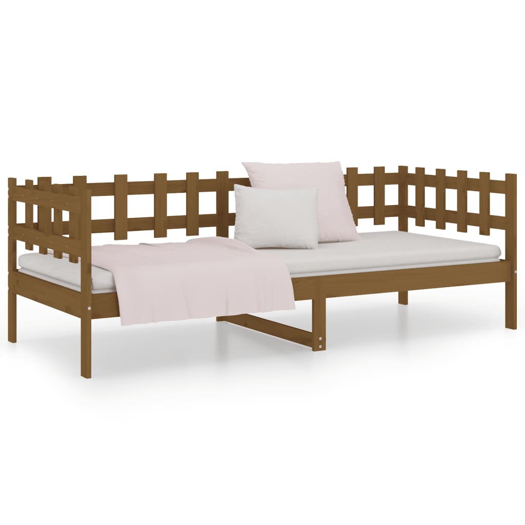 Dormeuse Marrone Ambra 80x200 cm in Legno Massello di Pino - homemem39