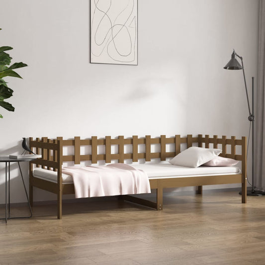 Dormeuse Marrone Ambra 80x200 cm in Legno Massello di Pino - homemem39